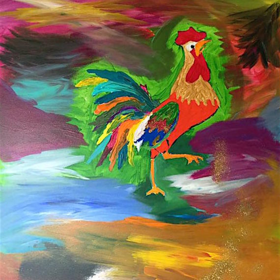 Colorful Rooster – Cartoon